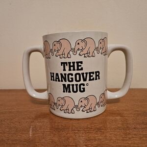 VINTAGE Hangover Mug with Pink Elephants